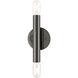 Copenhagen 2 Light 5 inch Black Chrome ADA Sconce Wall Light