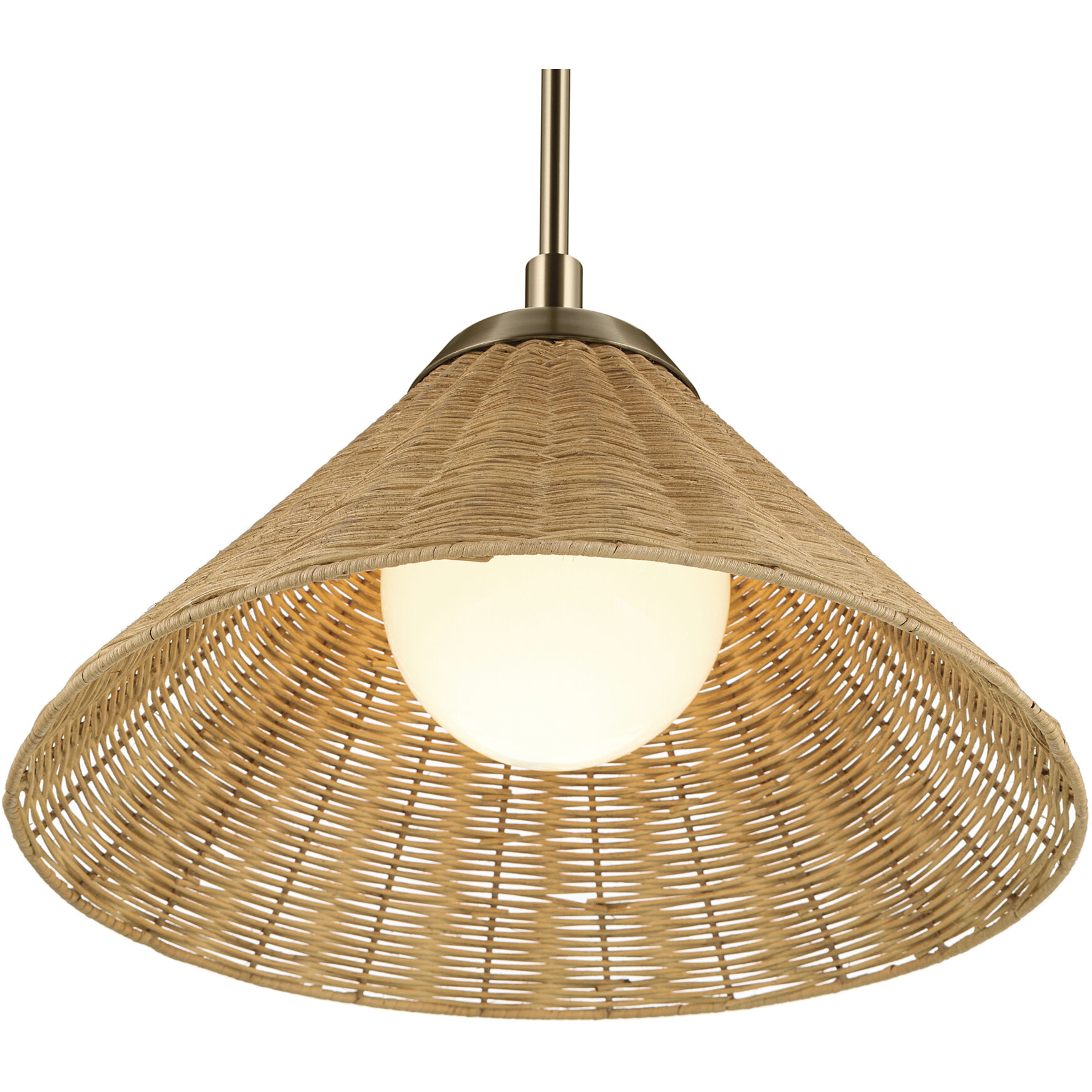 Bekah 1 Light Champagne Bronze Pendant Ceiling Light, Convertible