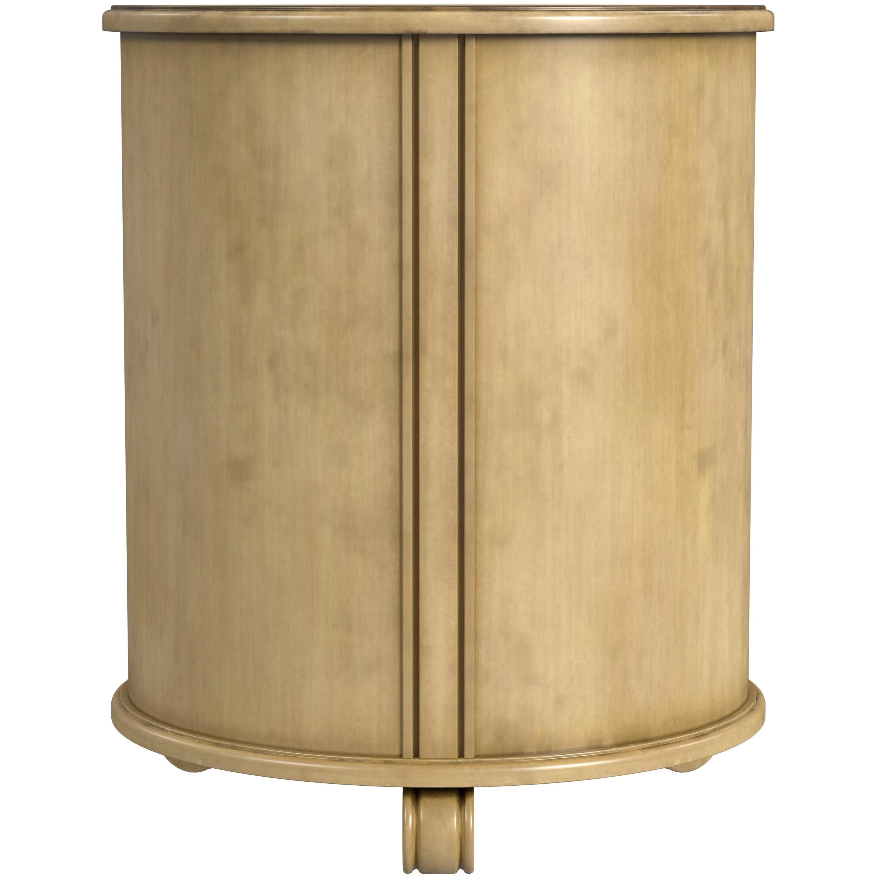 Lawrie  Drum End Table in Beige