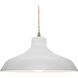 Radiance 1 Light 15.5 inch Bisque and Antique Brass Pendant Ceiling Light