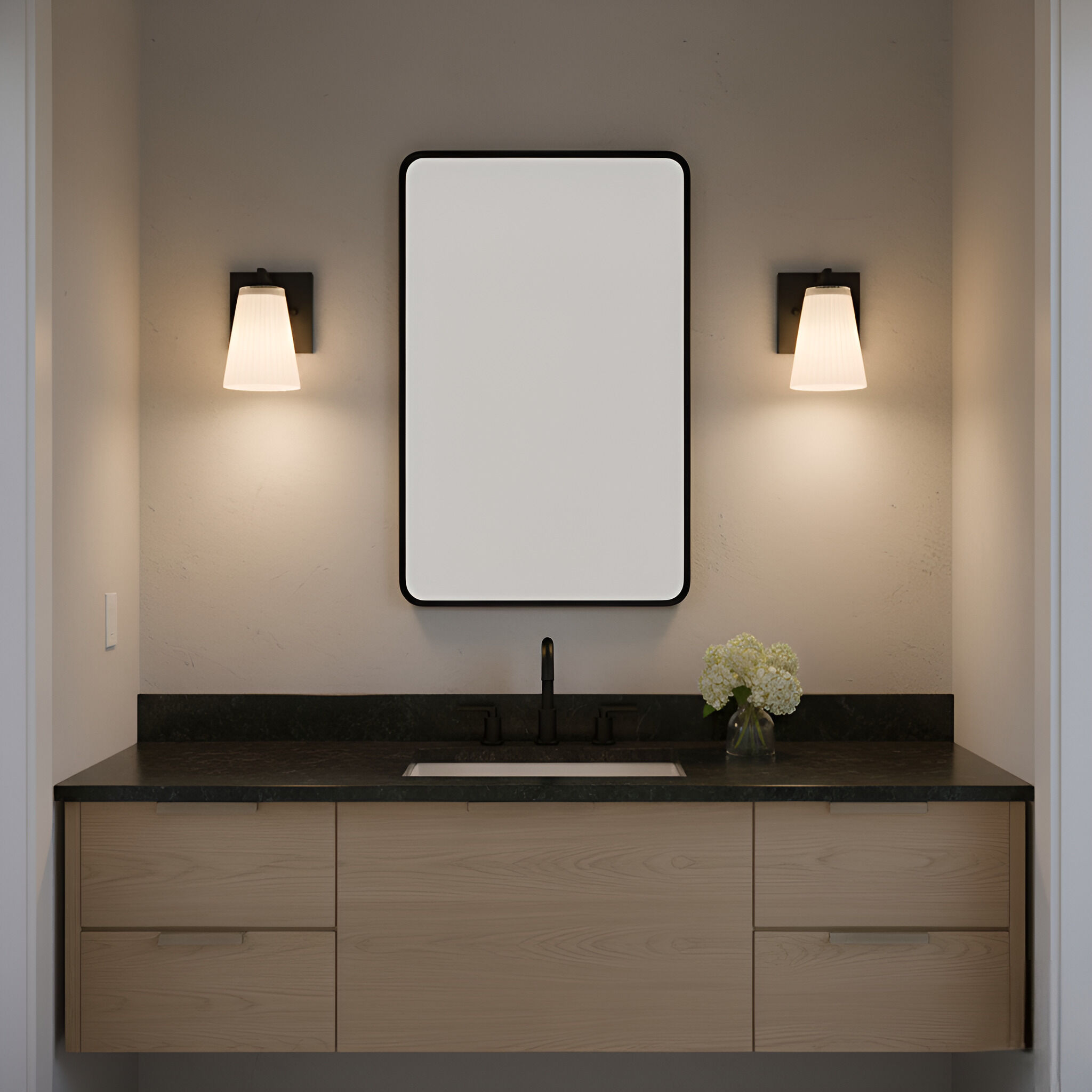 Upson 1 Light 5 inch Midnight Black Vanity Light Wall Light, Small