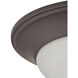Fluor 1 Light 12 inch Oil Rubbed Bronze Flush Mount Ceiling Light