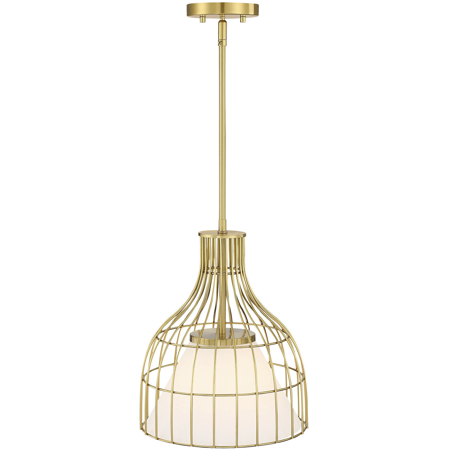 Evensong LED 12 inch Brushed Gold Pendant Ceiling Light