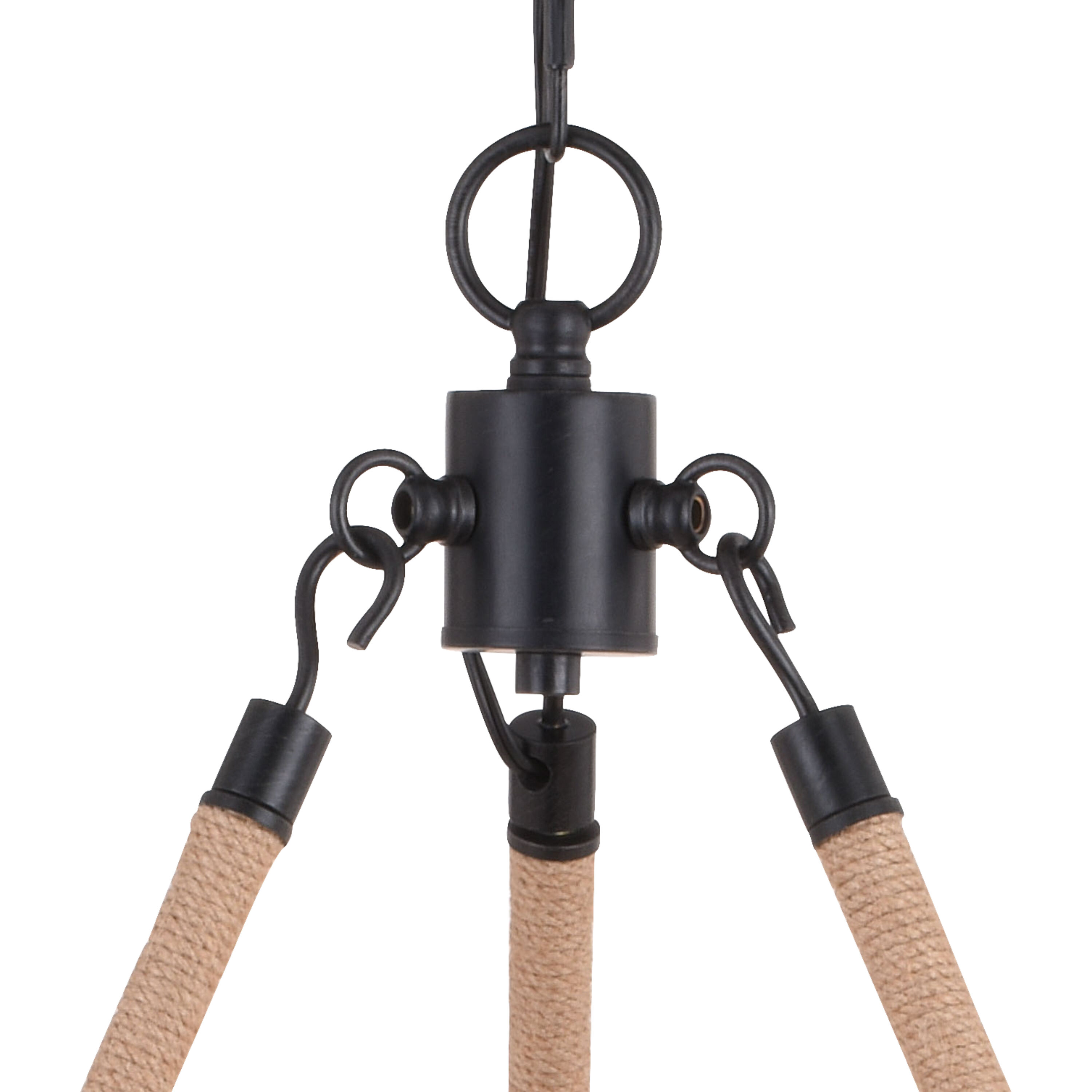 Breckenridge LED 30.5 inch Aged Iron Chandelier Ceiling Light in 6