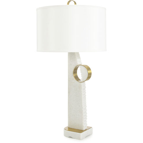 Parallax 40 inch 150.00 watt Satin and Antique Brass Table Lamp Portable Light