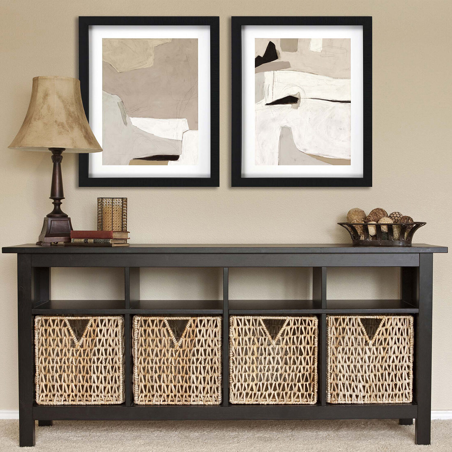 Yukon Beige and Black and Brown and Sepia Framed Art