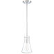 Industrial 1 Light 6.25 inch Chrome Pendant Ceiling Light