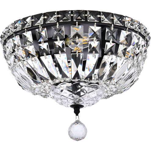 Tranquil 4 Light 12 inch Black and Clear Flush Mount Ceiling Light