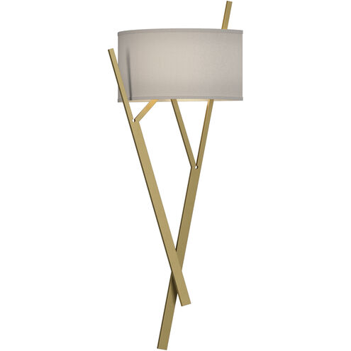 Arbo 2 Light 10 inch Modern Brass ADA Sconce Wall Light in Flax