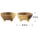 Teak 6 X 3 inch Bowls, With Legs, Set of 2
