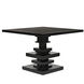 Corum 42 X 42 inch Hand Rubbed Black Dining Table, Square