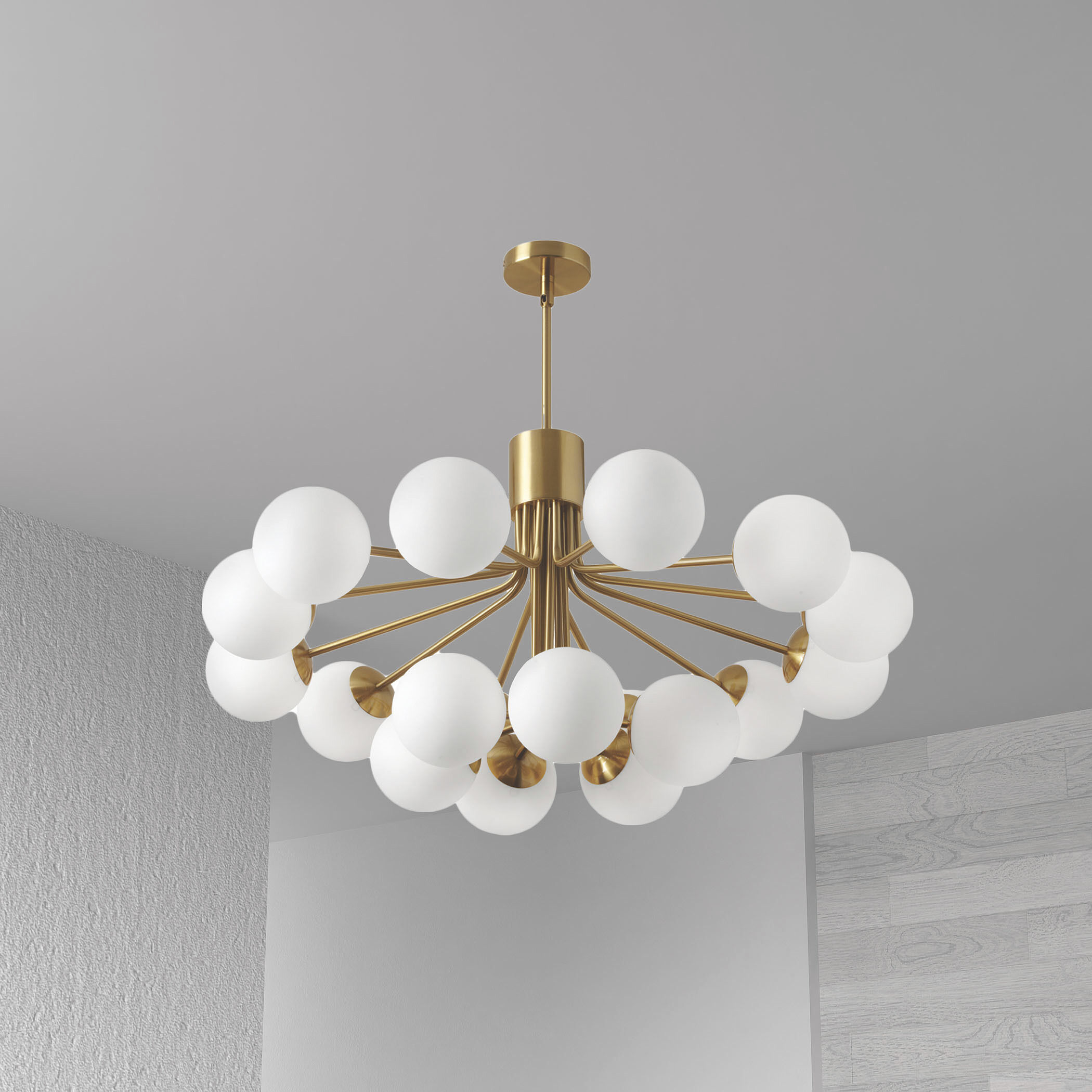 Amanda 18 Light 36 inch Aged Brass Chandelier Ceiling Light