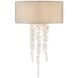 Cascading 1 Light 13 inch Antique Silver Leaf Wall Sconce Wall Light