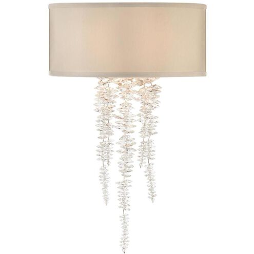 Cascading 1 Light 13 inch Antique Silver Leaf Wall Sconce Wall Light