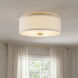 Inspire 2 Light 13 inch Satin Brass Flush Mount Ceiling Light