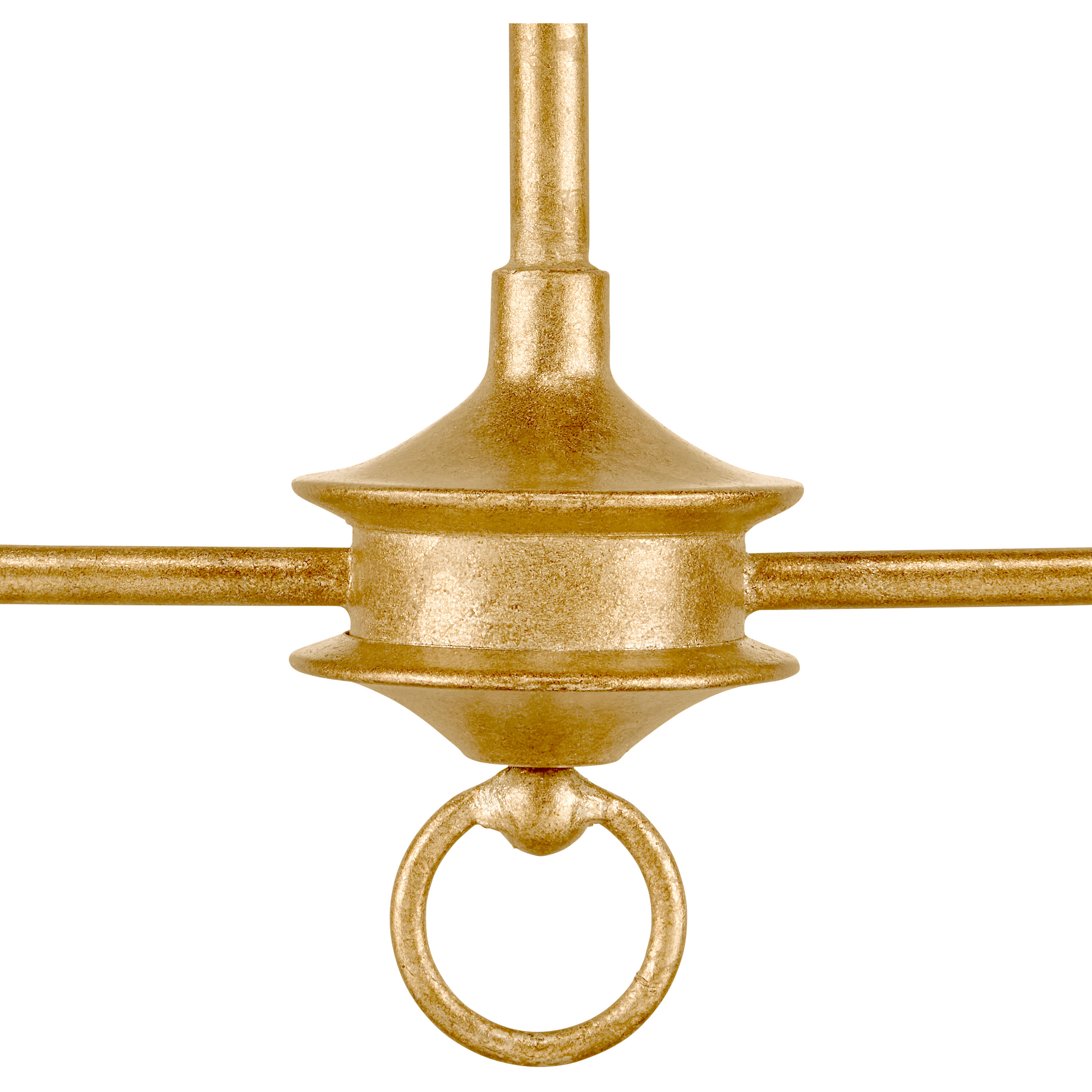 Nottaway 2 Light 40 inch Contemporary Gold Leaf Chandelier Ceiling Light