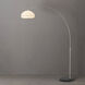 Morelli 92 inch 14 watt Satin Nickel and Black Arc Floor Lamp Portable Light