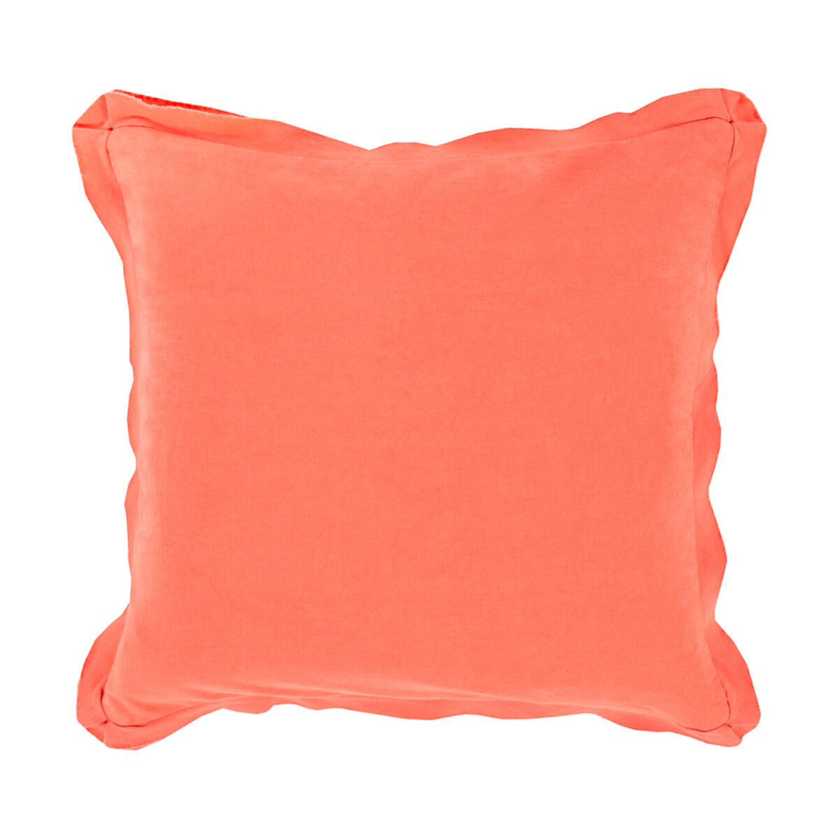 Triple Flange 18 X 18 inch Orange Pillow Cover
