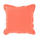 Triple Flange 18 X 18 inch Bright Orange Throw Pillow