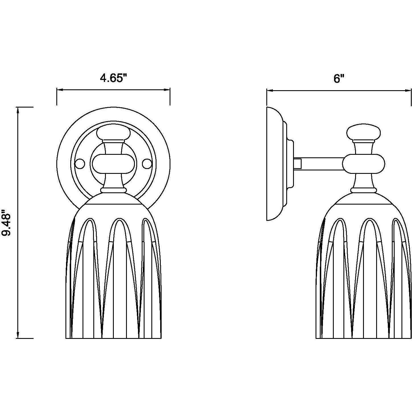 Orion 1 Light 4.75 inch Chrome Wall Sconce Wall Light