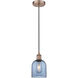 Edison Bella 1 Light 5.5 inch Antique Copper Cord Hung Mini Pendant Ceiling Light