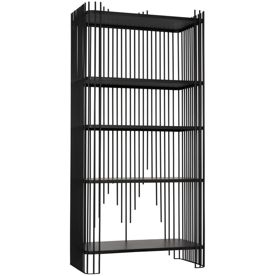 Mila Matte Black Bookcase