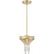 Fantania 2 Light 8 inch Champagne Gold Mini Pendant Ceiling Light