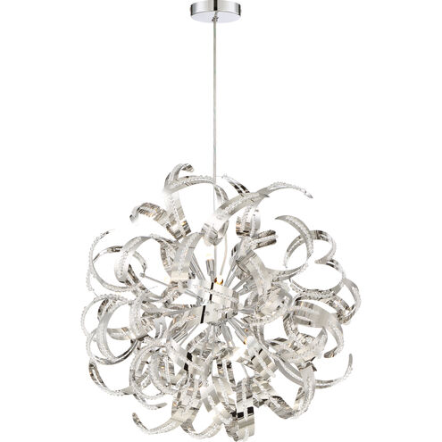 Ribbons 12 Light 23 inch Crystal Chrome Foyer Piece Ceiling Light