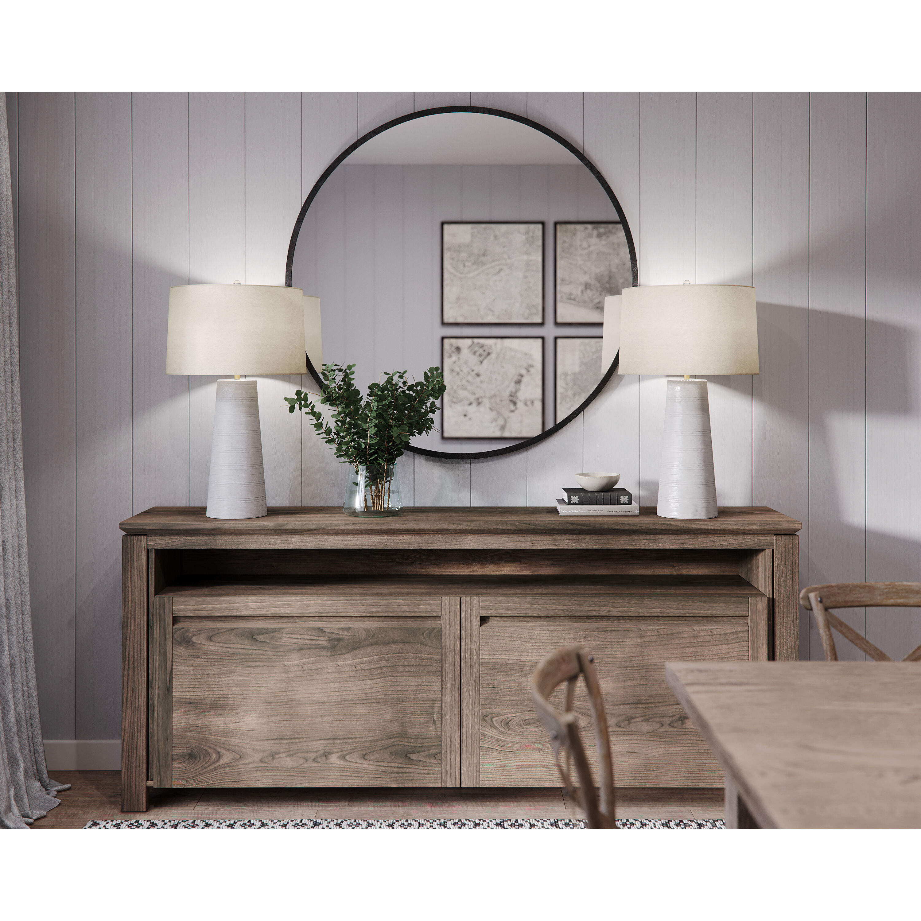 Annabelle 30.5 inch 150.00 watt Off-White Carved Table Lamp Portable Light