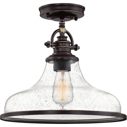 Grant 1 Light 14 inch Palladian Bronze Semi-Flush Mount Ceiling Light