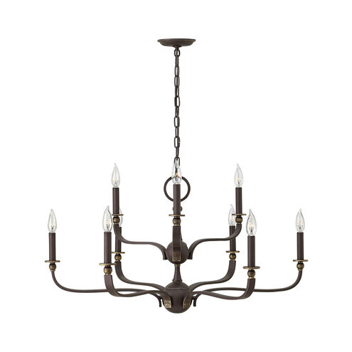 Rutherford 9 Light 34 inch Oil Rubbed Bronze Chandelier Ceiling Light