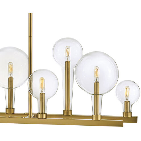 Alchemy LED 48 inch Lacquered Brass Indoor Linear Chandelier Ceiling Light