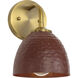 Shepard 1 Light 6.25 inch Modern Brass Wall Sconce Wall Light in Russet Clay