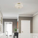 Monroe 3 Light 15 inch Antique Brass Semi Flush Mount Ceiling Light, Large