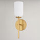 Shelby LED 6 inch Natural Brass Bathroom Light Wall Light