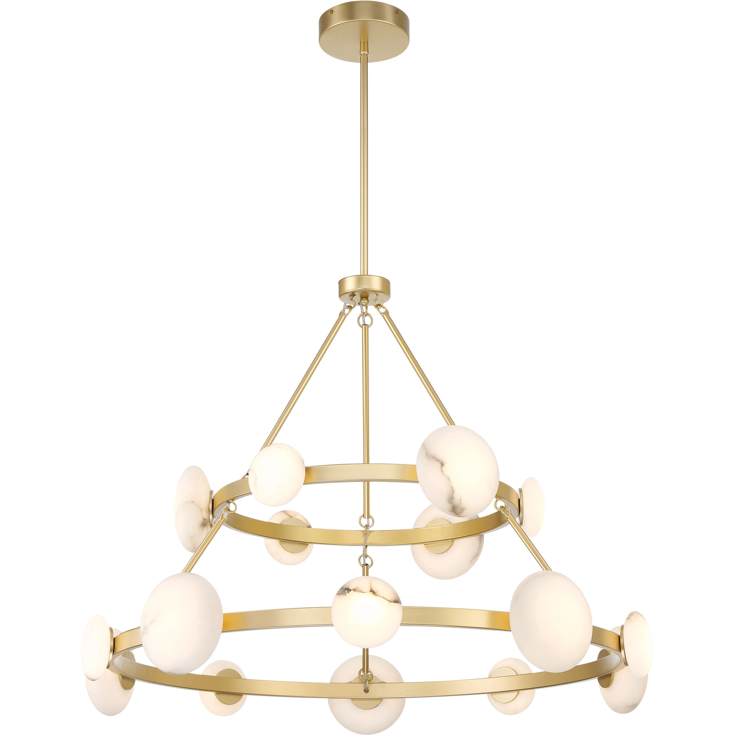 Zill LED 42.13 inch Lily Gold Pendant Ceiling Light