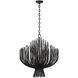 Chapman & Myers Astra LED 31.75 inch Aged Iron Sculpted Chandelier Ceiling Light
