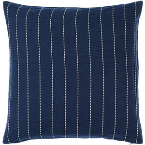 Suits 20 X 20 inch Marine Blue/White Accent Pillow