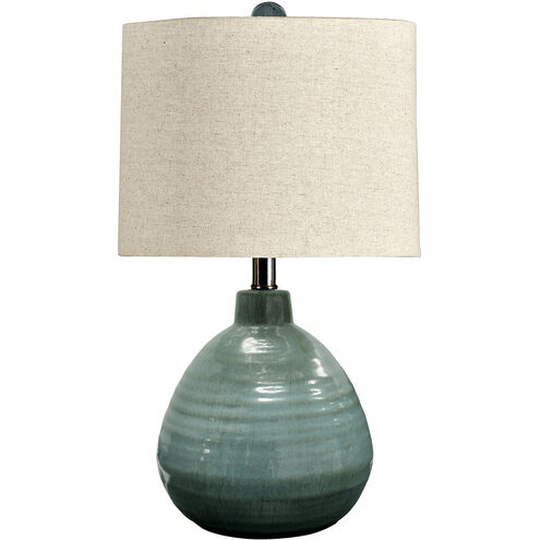 Accent 22 inch 60.00 watt Turquoise Table Lamp Portable Light