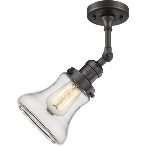 Franklin Restoration Bellmont LED 6.25 inch Oil Rubbed Bronze Semi-Flush Mount Ceiling Light in Clear Glass, Franklin Restoration