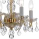 Traditional Crystal 4 Light 15 inch Polished Brass Mini Chandelier Ceiling Light in Clear Spectra