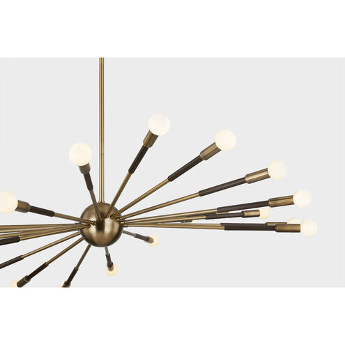 Obie 22 Light 50.75 inch Patina Brass/Bronze Chandelier Ceiling Light