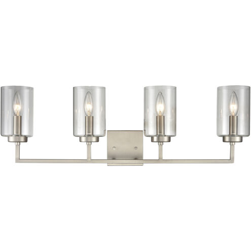 West End 4 Light 29.75 inch Brushed Nickel Vanity Light Wall Light
