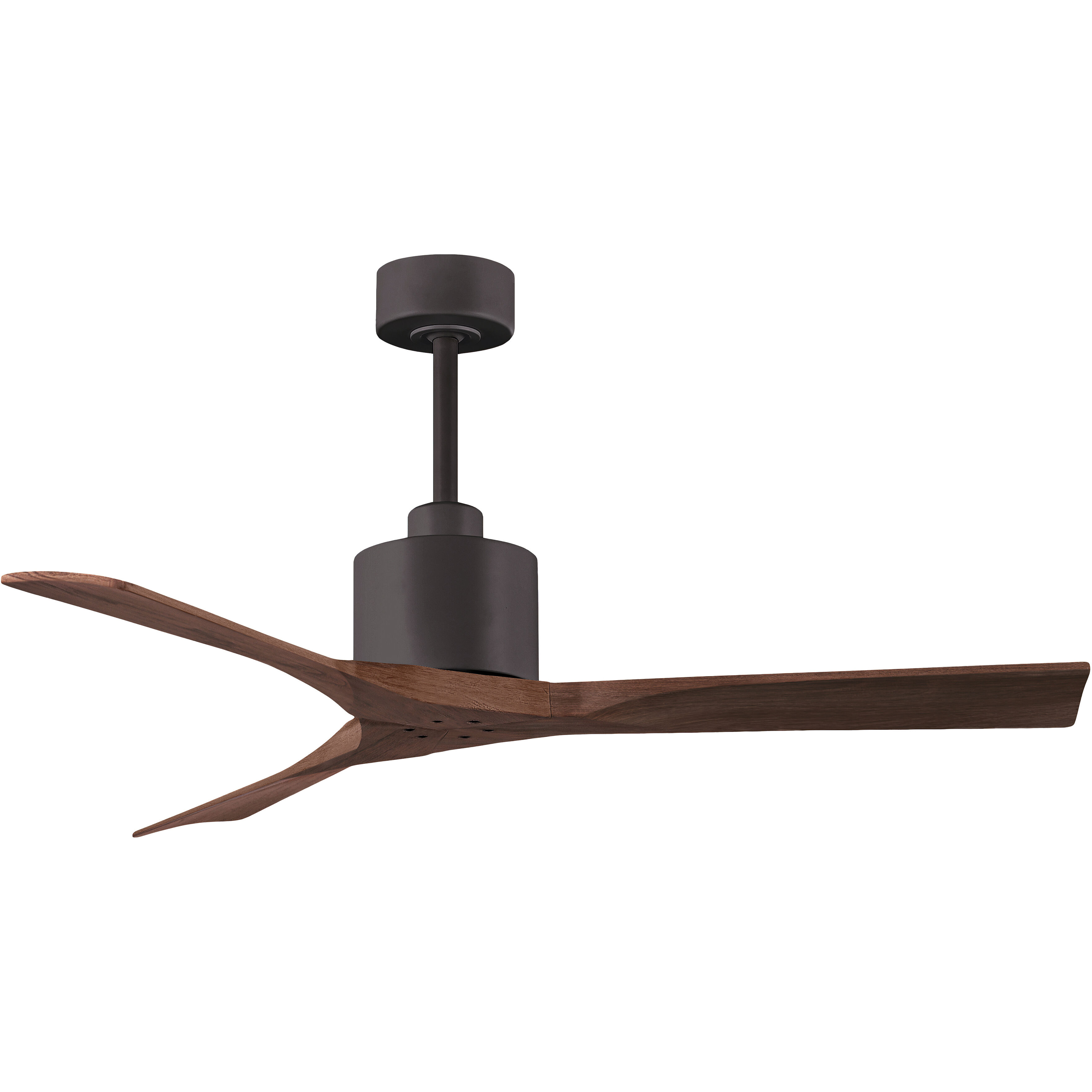 Atlas Nan 52 inch Textured Bronze with Walnut Tone Blades Ceiling Fan