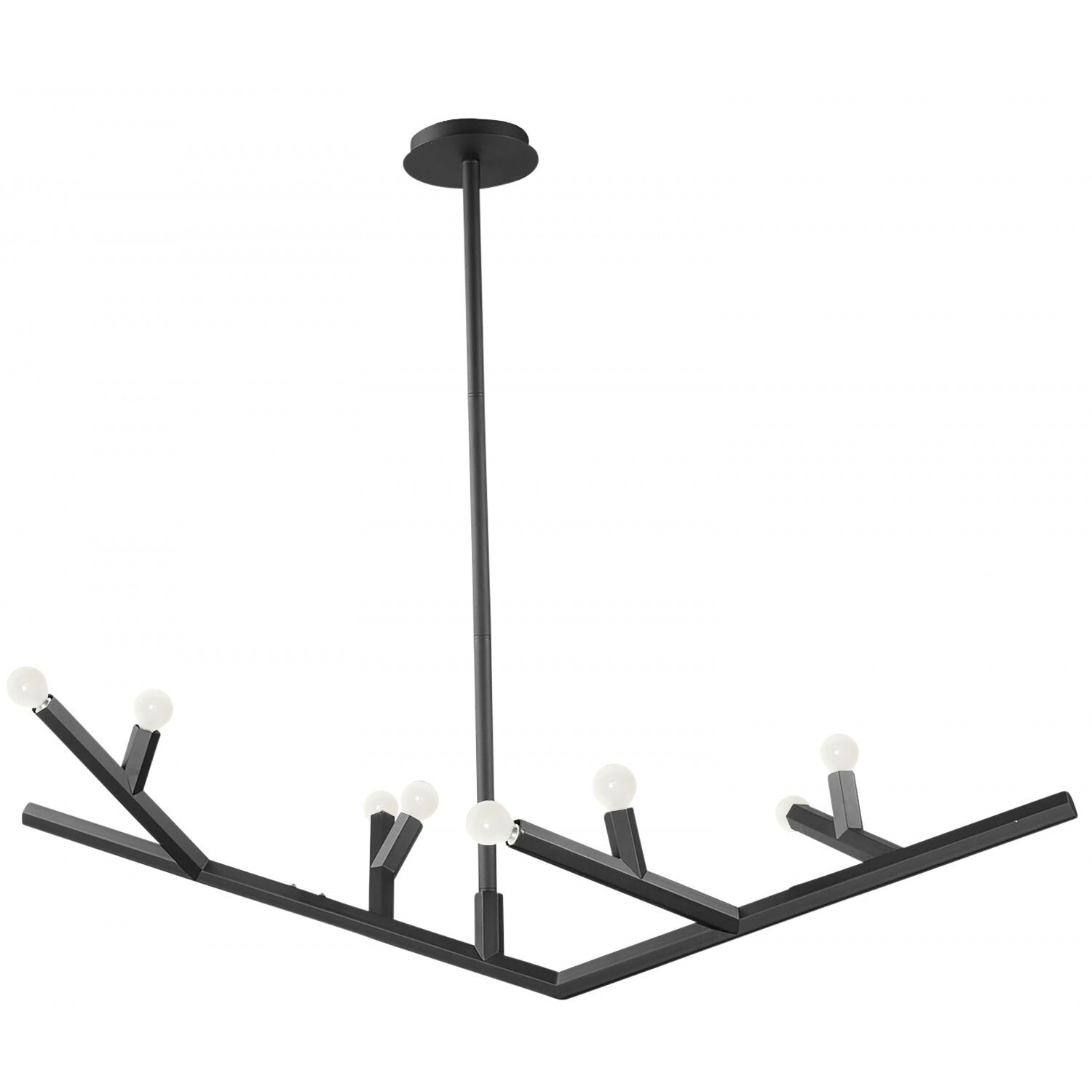 Oaks 8 Light 21 inch Black Chandelier Ceiling Light