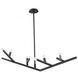 Oaks 8 Light 21 inch Black Chandelier Ceiling Light