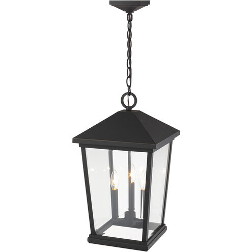 Beacon 3 Light 12 inch Oil Rubbed Bronze Outdoor Chain Mount Ceiling Fixture