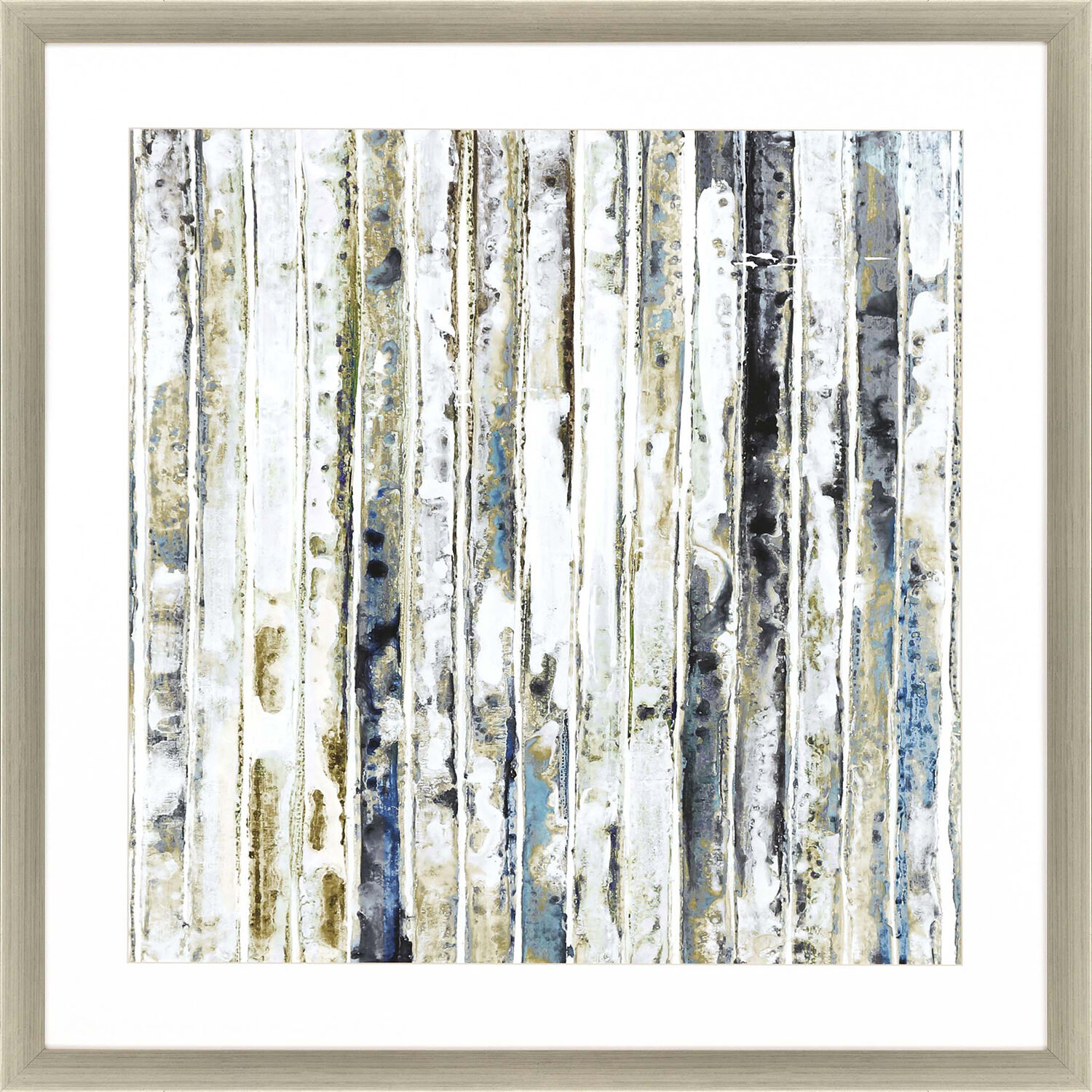 Visionaire Multi and Turquoise and Yellow and White Framed Art