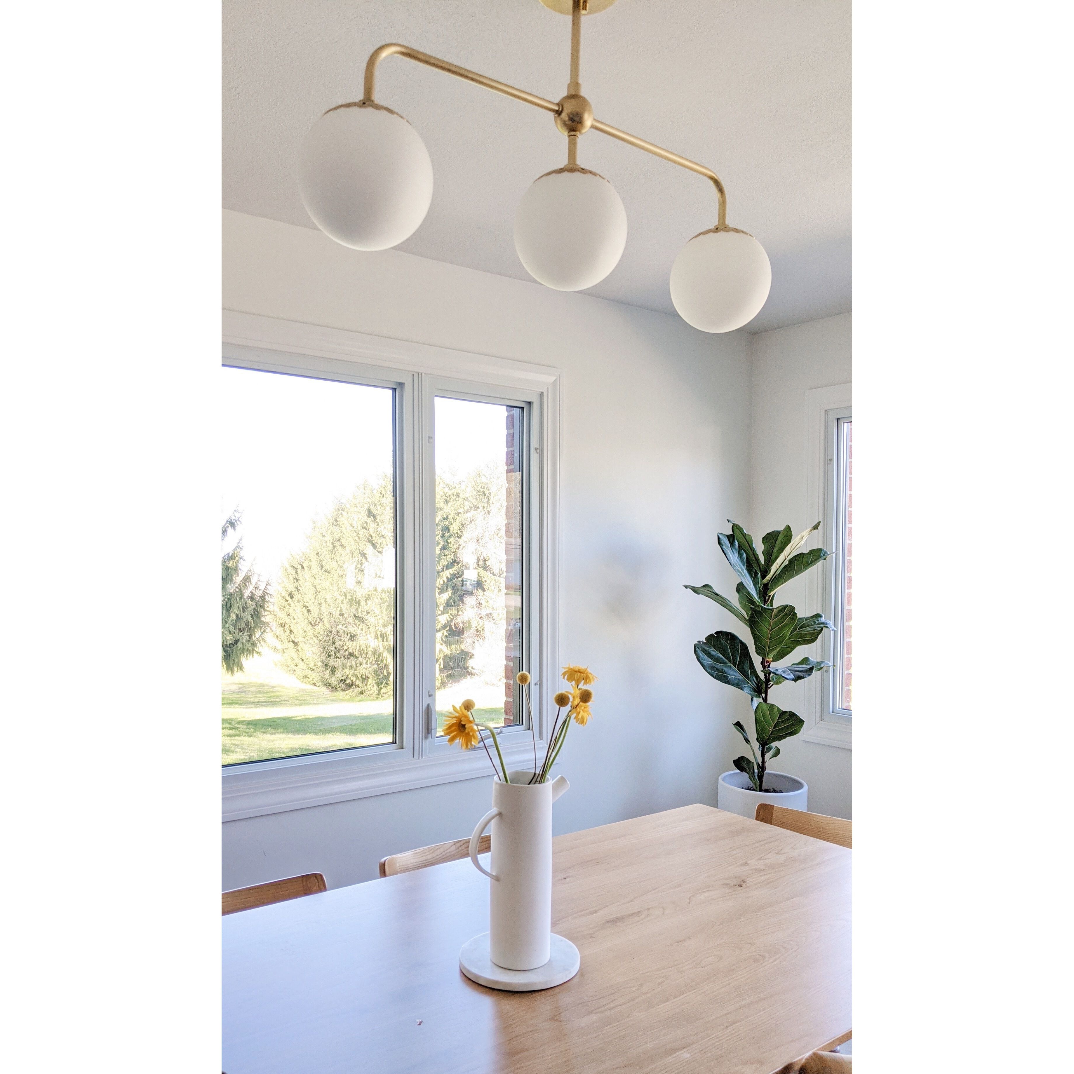 Paige 3 Light 37 inch Aged Brass Pendant Ceiling Light