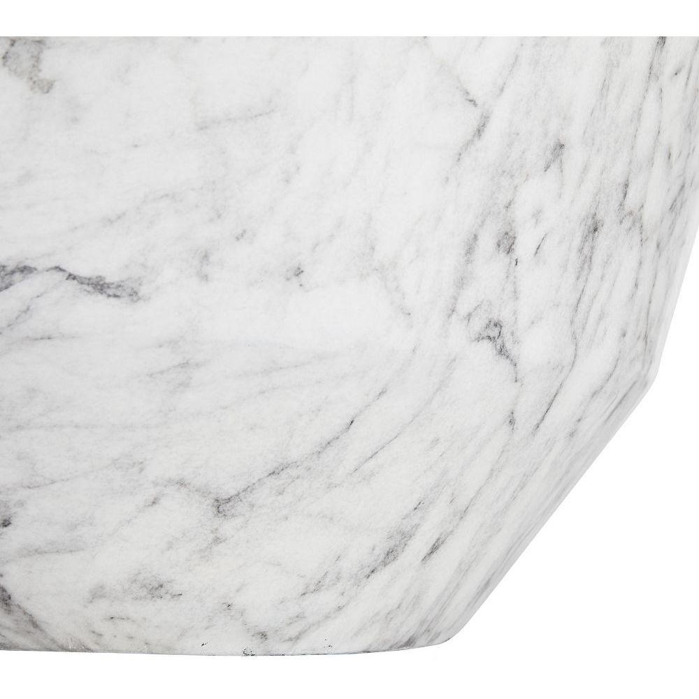Godwin 32 inch White Faux Marble Coffee Table